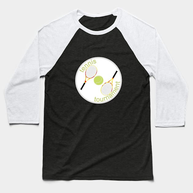 Rackets with tennis ball Baseball T-Shirt by GiCapgraphics